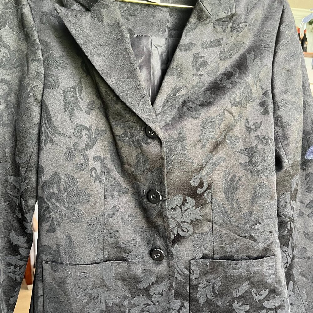 Coldwater Creek Size S black Paisley Blazer with Pockets